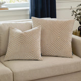 Evoke Cut Velvet Cushion Cover Oyster - image 6