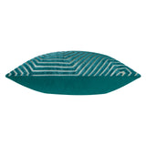 Evoke Cut Velvet Cushion Cover Teal 55 x 55cm - image 4