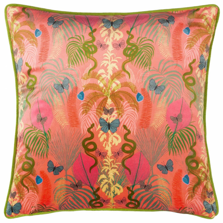 Exotic Canopy Illustrated Velvet Cushion Cover 17" x 17" - Ideal