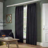 100% Blackout Tape Top Pencil Pleat Curtains by Alan Symonds