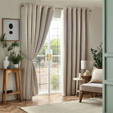 Chenille Blackout Lined Eyelet Curtains by Alan Symonds
