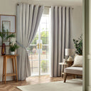 Chenille Blackout Lined Eyelet Curtains by Alan Symonds