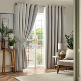 Chenille Blackout Lined Eyelet Curtains by Alan Symonds