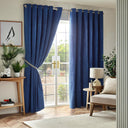 Chenille Blackout Lined Eyelet Curtains by Alan Symonds