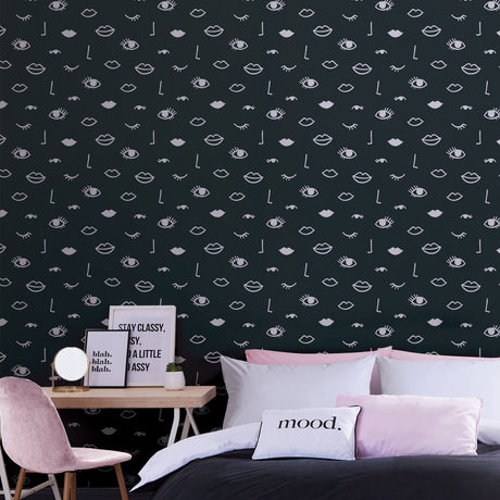 Sassy B Eye Woke Up Like This Wallpaper Black/ Black / White