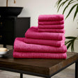 Catherine Lansfield Quick Dry Cotton 8 Piece Towel Bale - Hot Pink