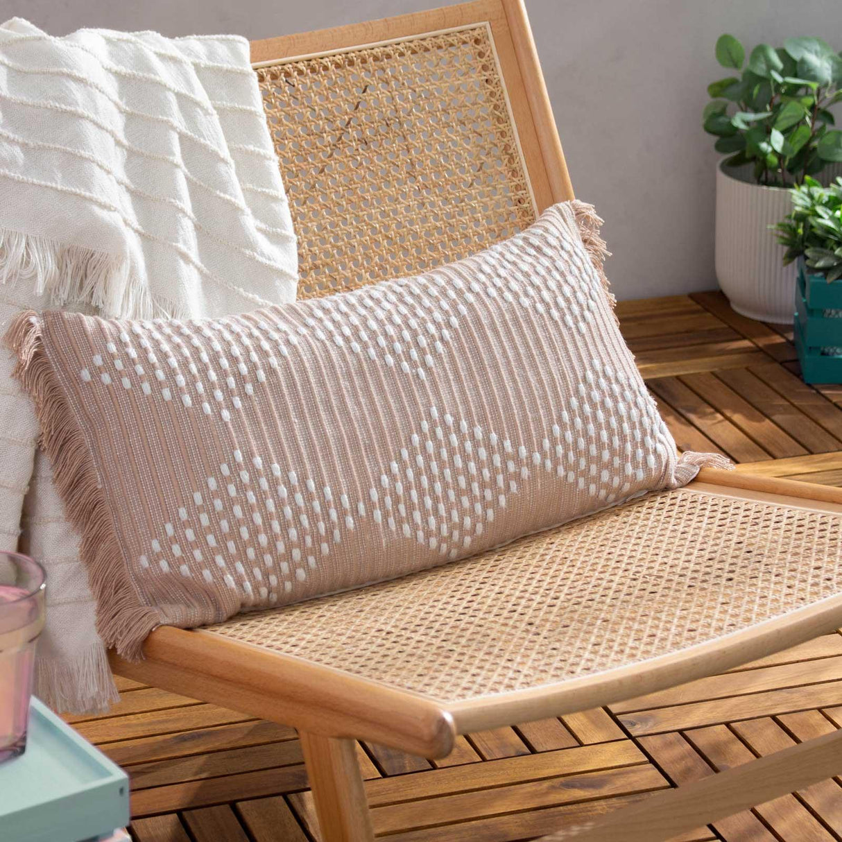 Kadie Outdoor/Indoor Woven Cushion 12" x 24" (30cm x 60cm) by furn.