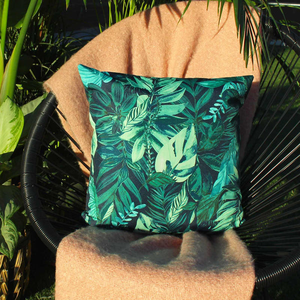 Psychedelic Jungle Outdoor Cushion Cover Green