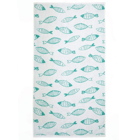 Fusion Fish Jacquard 100% Cotton Bathroom Towel 3