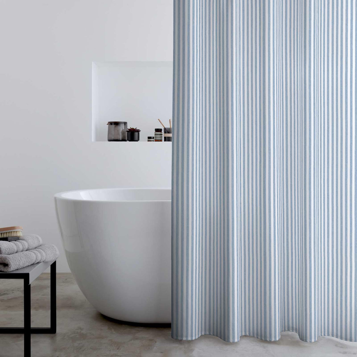 Timeless Stripe Shower Curtain by Catherine Lansfield