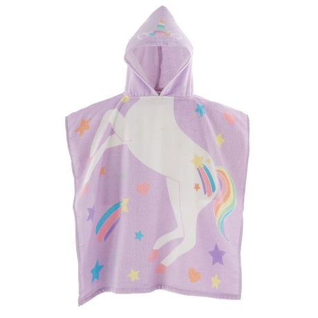 Unicorn Kids Hooded Towel Poncho by Catherine Lansfield