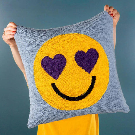 Smile Knitted Cushion Cover by heya home