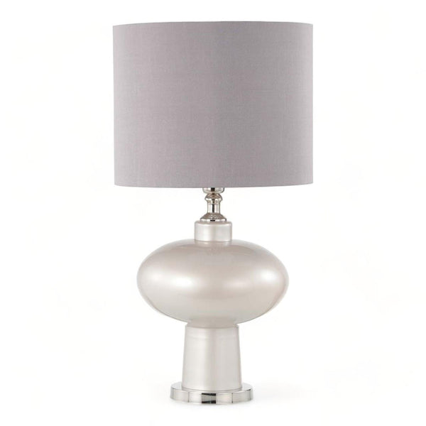 Glass Table Lamp Opal Grey 65cm