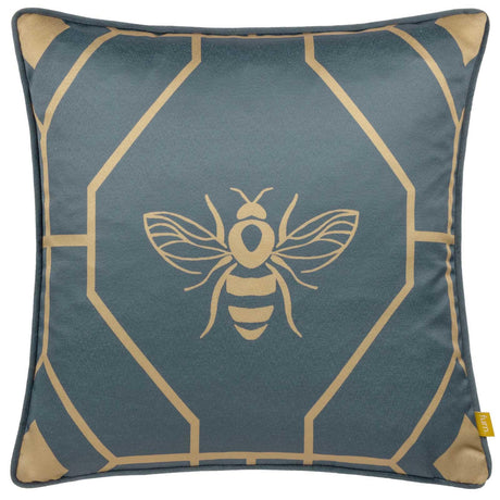 Bee Deco Geometric Cushion Cover 17" x 17" (43cm x 43cm) by furn.