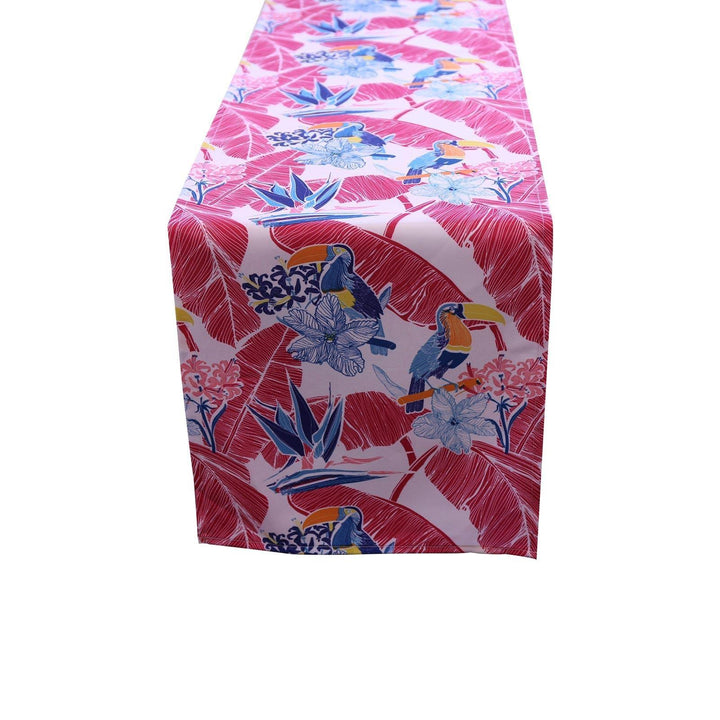 Pink Parrot Water Resistant Tablecloth - Ideal