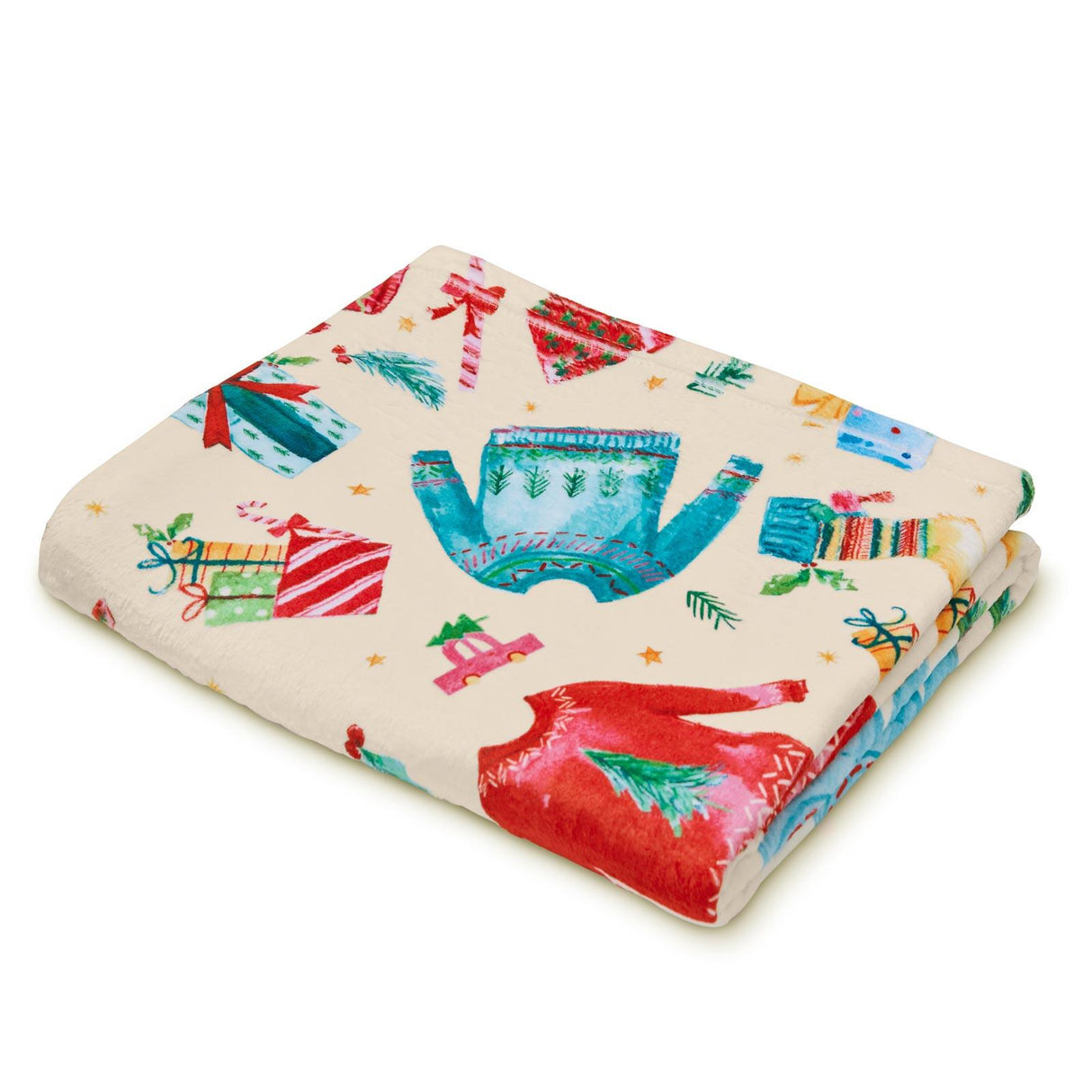 Christmas Jolly Jumpers Throw by Catherine Lansfield