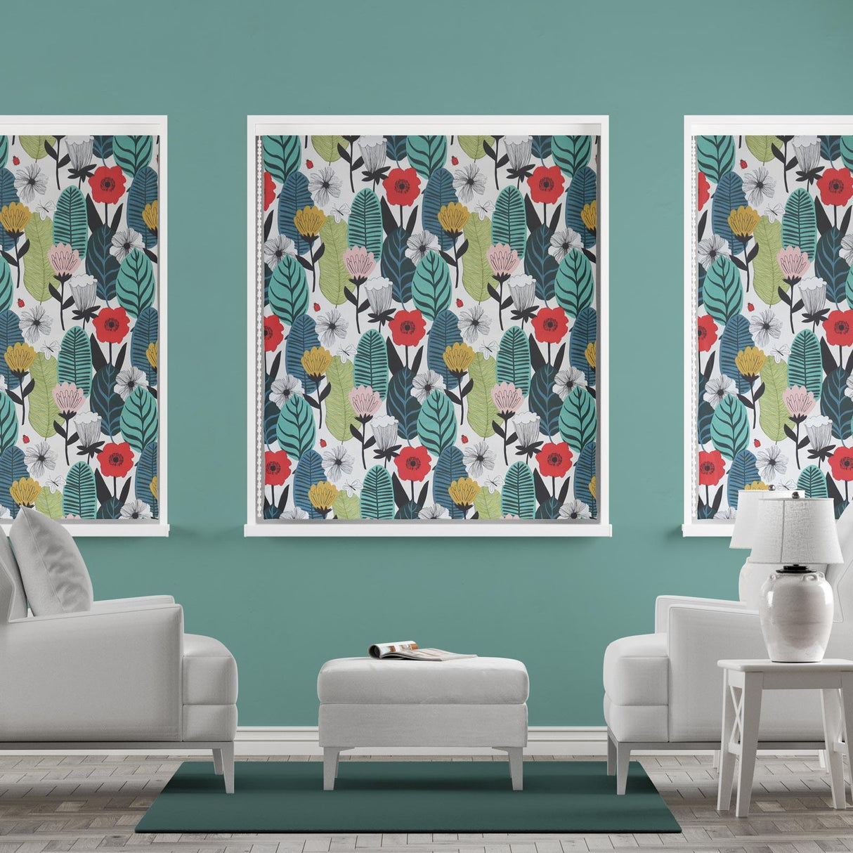 Blooma Poppy Made To Measure Roman Blind by Style Furnishings