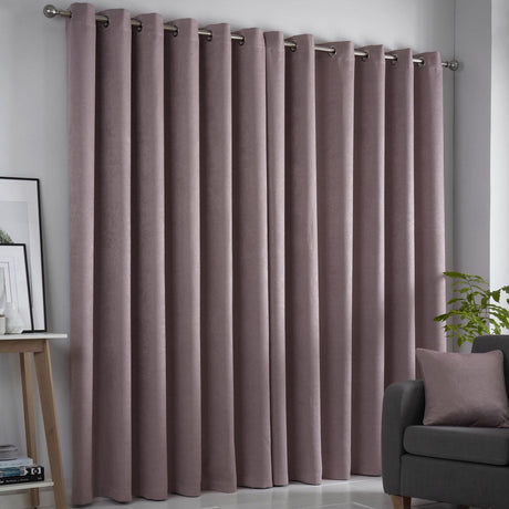 Strata Dim Out Woven Thermal Eyelet Curtains by Fusion