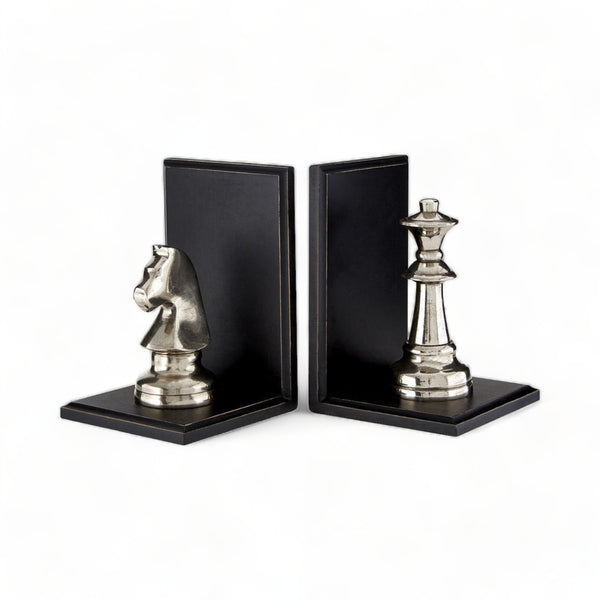 Handcrafted Chess Bookends