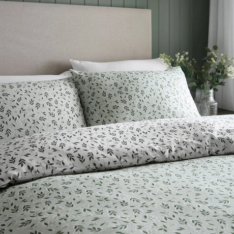 Falling Leaf Green 100% Cotton Duvet Cover Set - product image 2
