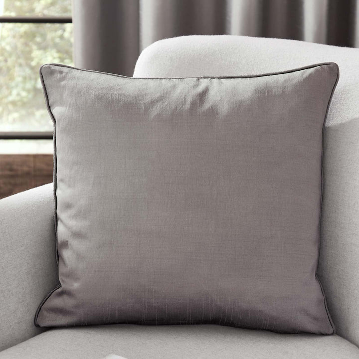 Faux Silk Silver Cushion Cover 18" x 18" - Ideal