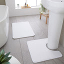 Anti-Bacterial Memory Foam Bath Mat & Pedestal Bathroom Set by Catherine Lansfield