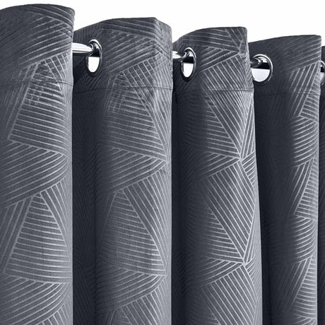 Thermal Embossed Velvet Blackout Eyelet Curtains by Emma Barclay