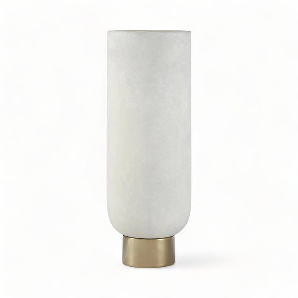 White and Neutral Stoneware Small Vase 32cm
