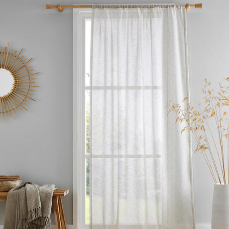 Kayla Recycled Voile Curtain Panel - Natural