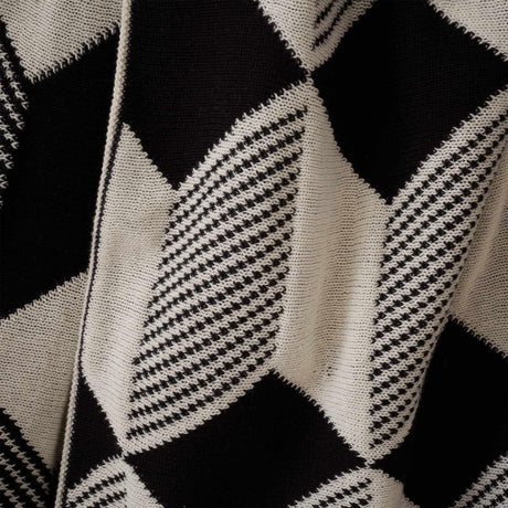Style Sisters Knitted Cube Beige Throw 4