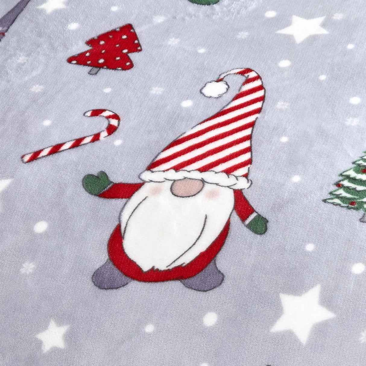 Christmas Festive Gnomes Fleece Duvet Cover Set by Catherine Lansfield