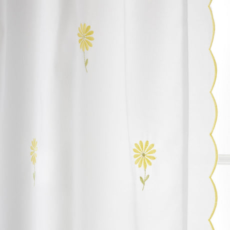 Catherine Lansfield Lorna Embroidered Daisy Voile Curtain Panel 3
