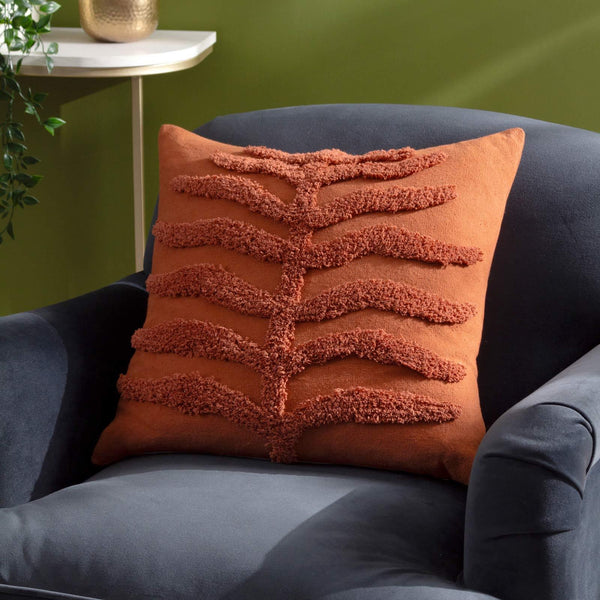 Dakota Tufted Cushion Cover Rust