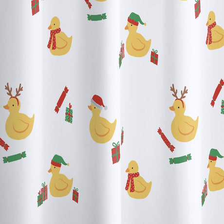 Catherine Lansfield Christmas Quacker Festive Duck Print Shower Curtain 3