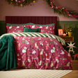 Feline Festive Reversible Christmas Duvet Cover Set image 1