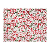 Festive Bows Printed Fleece Throw Berry/Pine 140 x 180cm - image 3