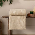 Festive Time Embossed Fleece Throw Natural 140 x 180cm - image 1