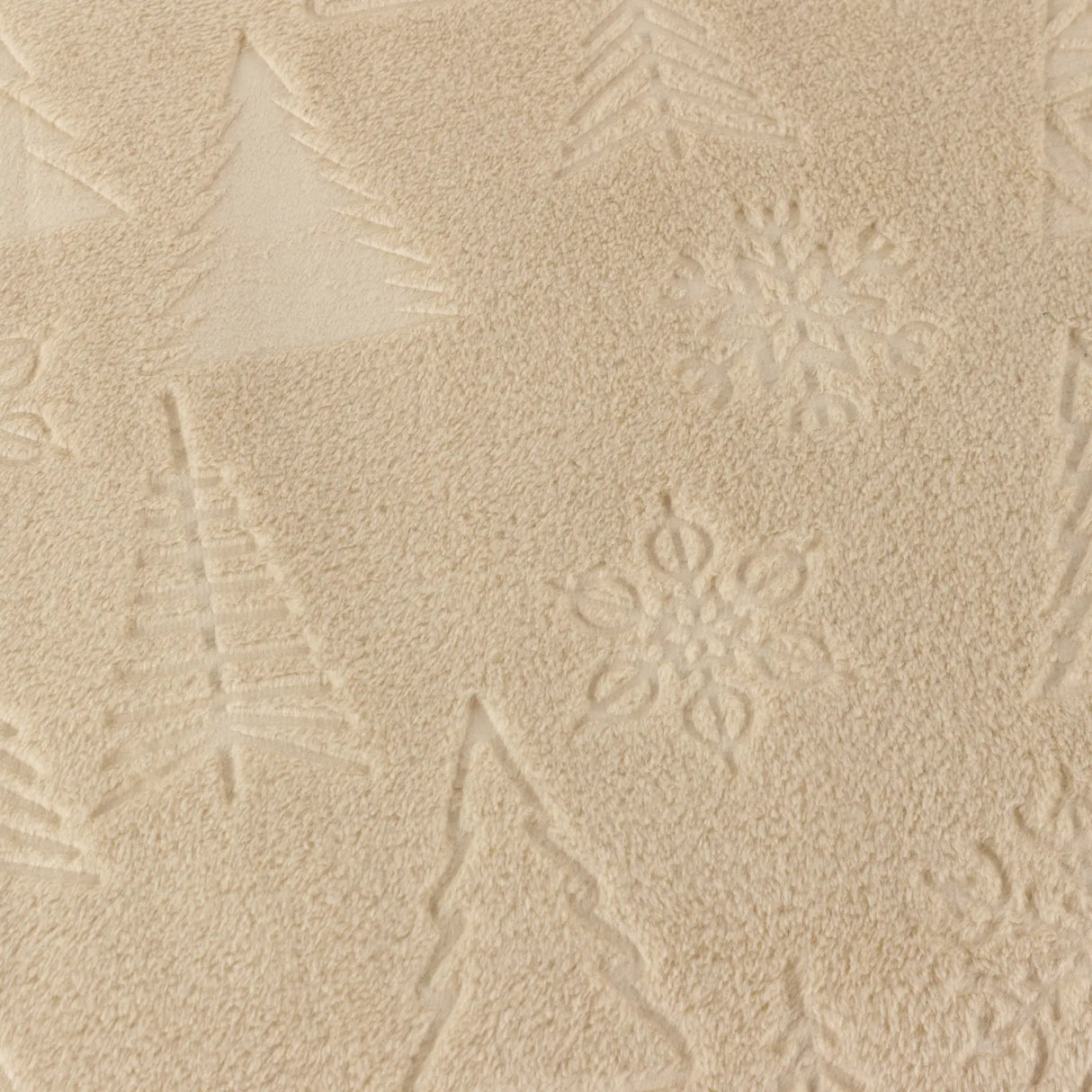 Festive Time Embossed Fleece Throw Natural 140 x 180cm - image 4