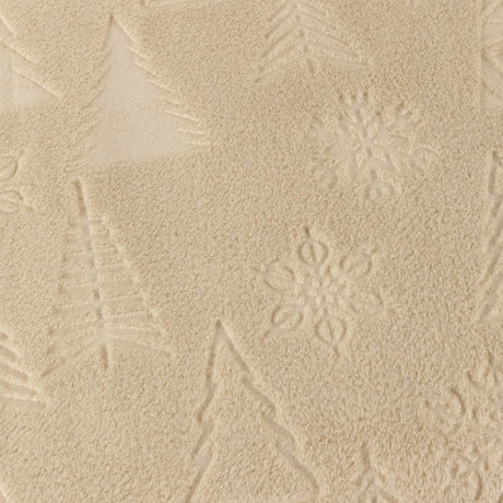Festive Time Embossed Fleece Throw Natural 140 x 180cm - image 4