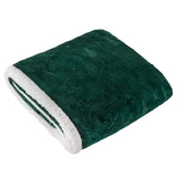 Festive Time Sherpa Fleece Embossed Throw Emerald 140 x 180cm - image 2