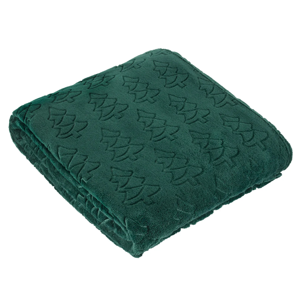 Festive Trees Fleece Throw Emerald 140 x 180cm - image 2