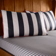 Festivo Circus Stripe Black 100% Cotton 28cm Deep Fitted Sheet - main product image