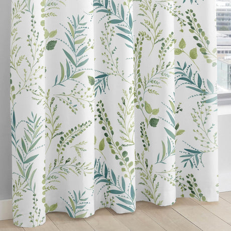Fernworthy Green Eyelet Curtains Green by Fusion
