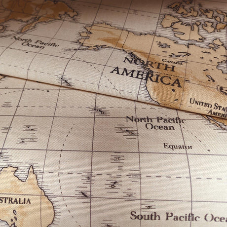 Maps Multi Made To Measure Curtains by Style Furnishings