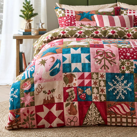 Fika Reversible Festive Duvet Cover Set image 4