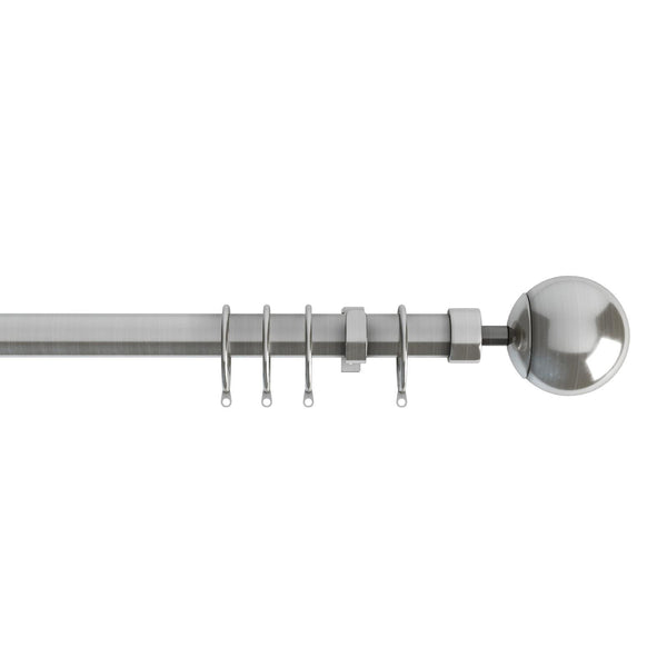 Finesse Extendable Curtain Pole Satin Silver - Ideal