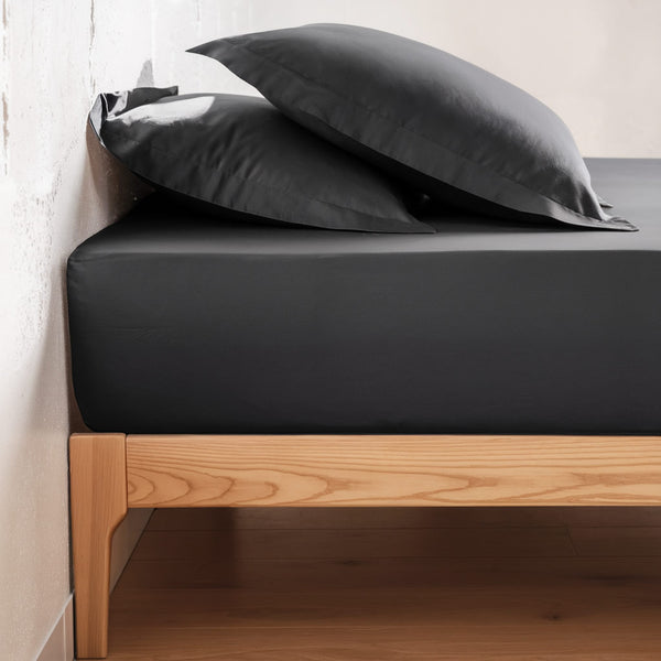 So Soft Plain Dyed Fitted Sheet 30cm - Charcoal