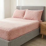 Teddy Fleece Fitted Sheet 30cm Deep - Blush