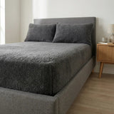 Teddy Fleece Fitted Sheet 30cm Deep - Charcoal