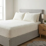 Teddy Fleece Fitted Sheet 30cm Deep - Cream